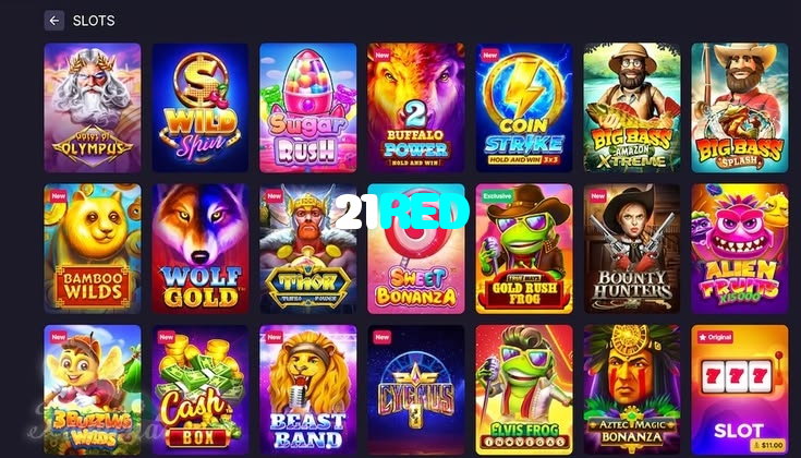 21RED casino presented on mobile device in Pakistan with slots and live games